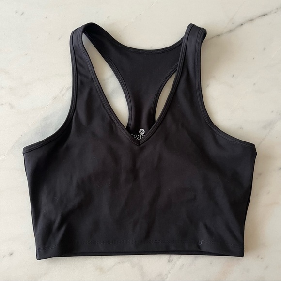 Seaav V Neck Sports Bra Top Onyx Black NWT Small - Picture 4 of 7